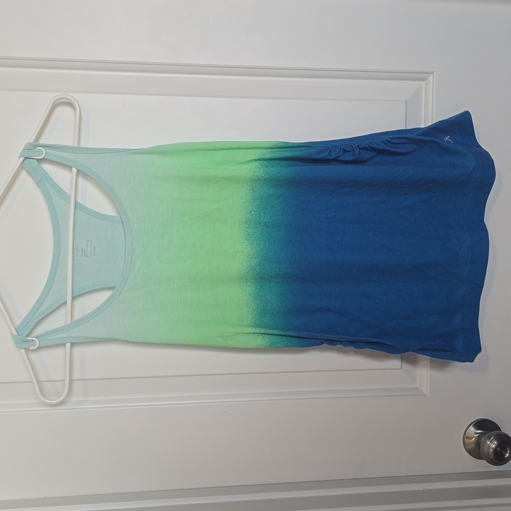 GapFit MATERNITY Blue and Green Ombre Tank Top
